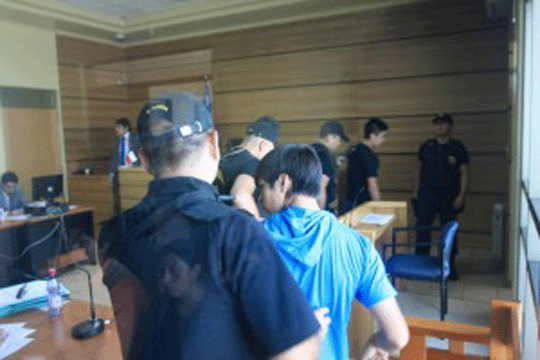 Mapuche youths in court