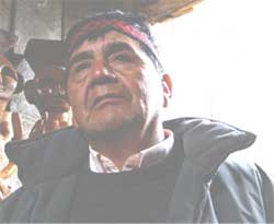 Foto: Lonko Curinaw de Comunidad Gua&ntilde;aco Millao