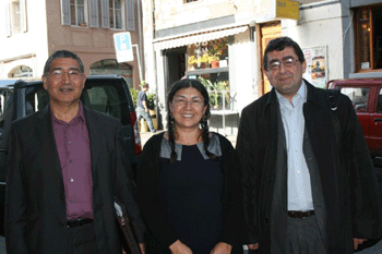 Mr. Mehmet Sukru Guzel, Mapuche Ambassador, Flor Rayen Calfunao Paillalef , Count Mariqueo, the Charge d'affaires on International Relations of the Kingdom of Araucania and Patagonia